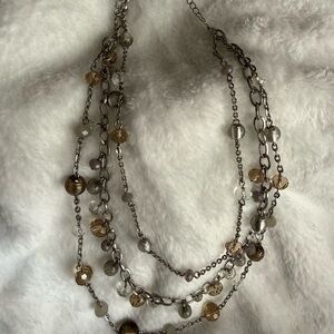 White House Black Market 18” 3 layer necklace